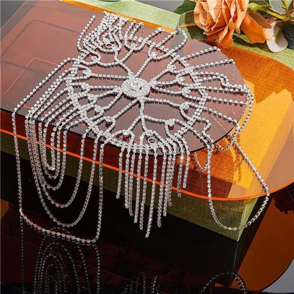 Taiyin 2 Pcs 1920s Headpiece Accessories for Women Crystal Rhinestone Head Chain main image 2